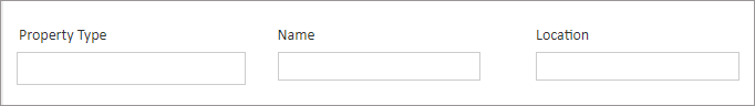 Filter the list by property type, name, or location. 